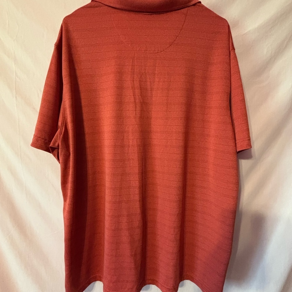 Haggar Orange Polo Shirt Classic Knit Short Sleeve - Picture 5 of 9